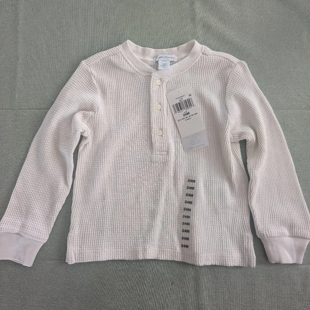 Ralph Lauren Baby Long Sleeve Thermal Henley Shirt 24M
